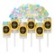 6 Pack Multicolor Small Confetti Poppers with 6 Bag Refills for Wedding, Birthday Party, Baby Shower, New Years (2 x 7 In)